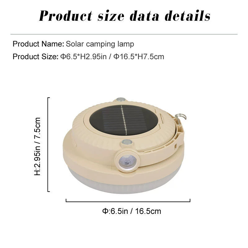 Durable Waterproof Solar Powered Camping LED Light