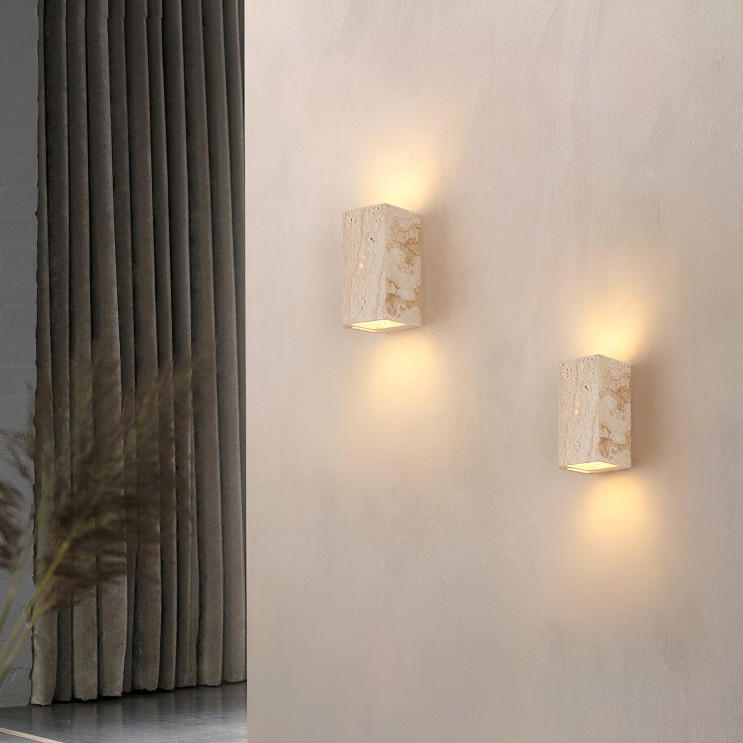 Simple Stone Outdoor LED Wall Sconce Light