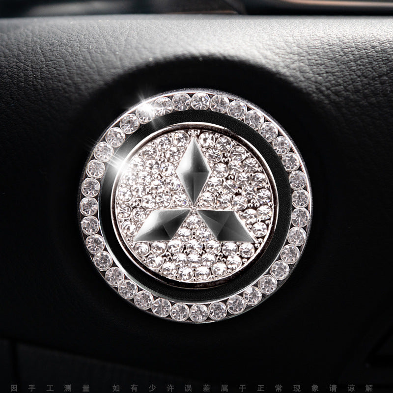 Luxury Crystal Car Starter Button Ring Cover