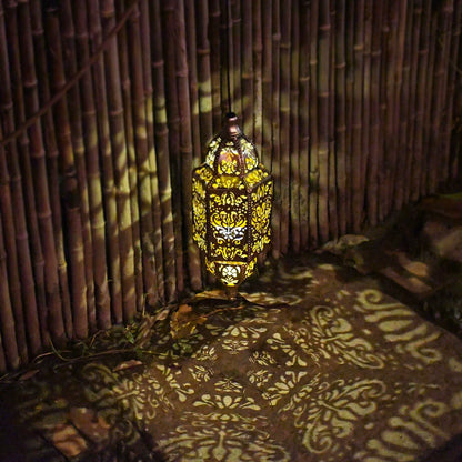 Outdoor Solar Pendant Lantern Moroccan Style Garden Light