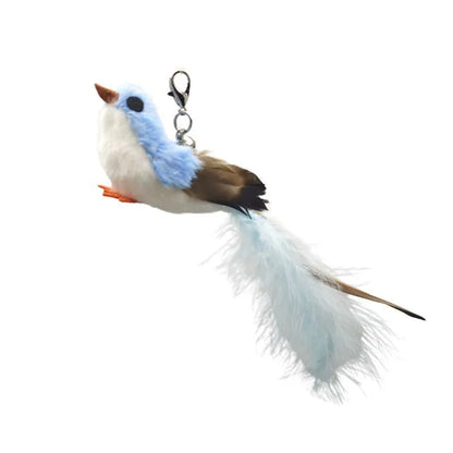 Fun Feather Teaser Cat Toy with Real Bird Motion