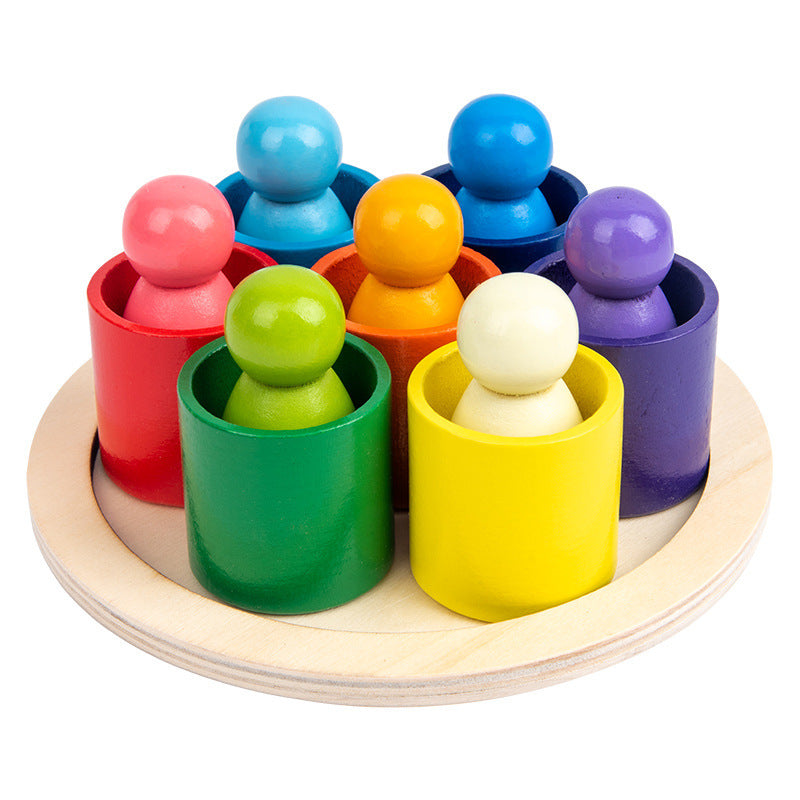 Colorful Kids Wooden Building Blocks Set