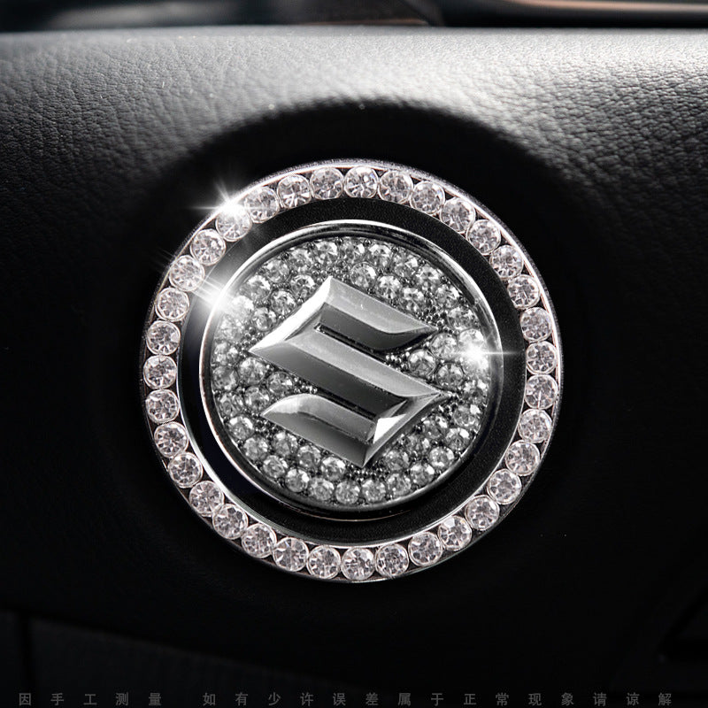 Luxury Crystal Car Starter Button Ring Cover