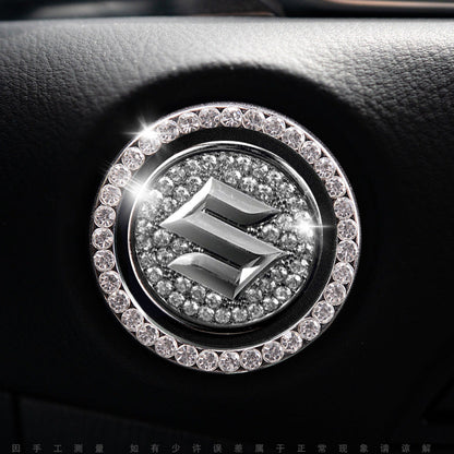 Luxury Crystal Car Starter Button Ring Cover