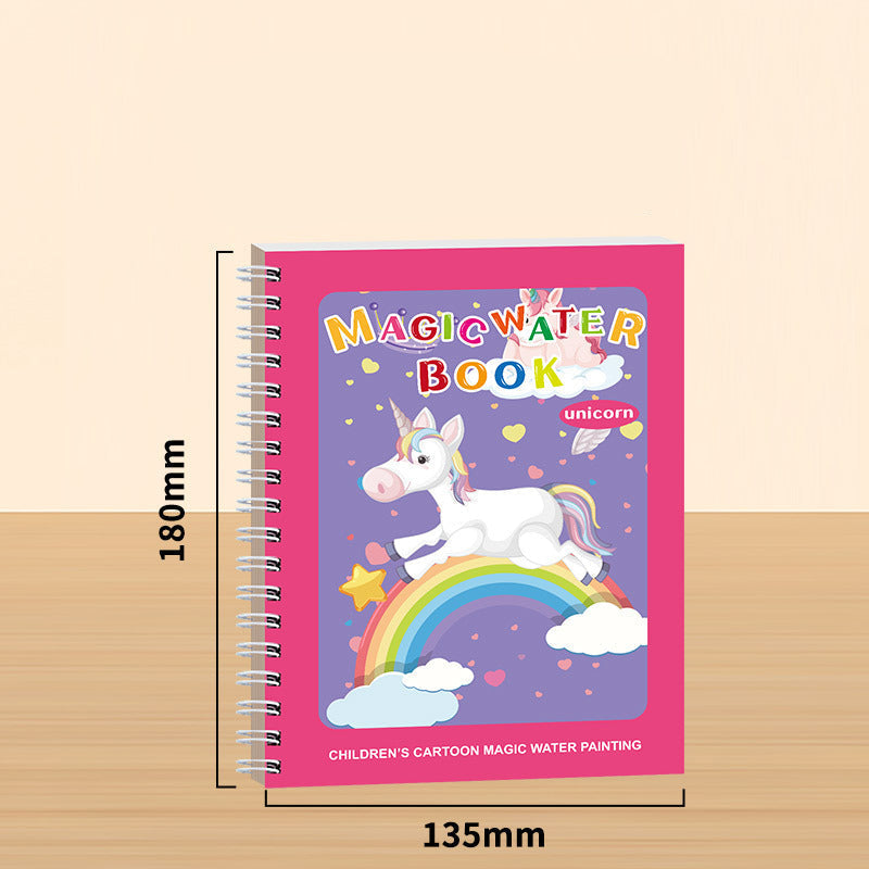 Colorful Kids Watercolor Painting Book Set with Brush