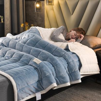 Soft Plush Fleece Throw Winter Blanket