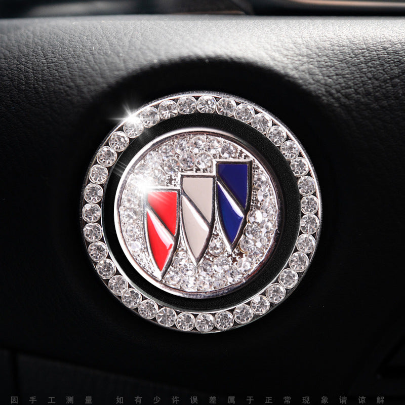 Luxury Crystal Car Starter Button Ring Cover