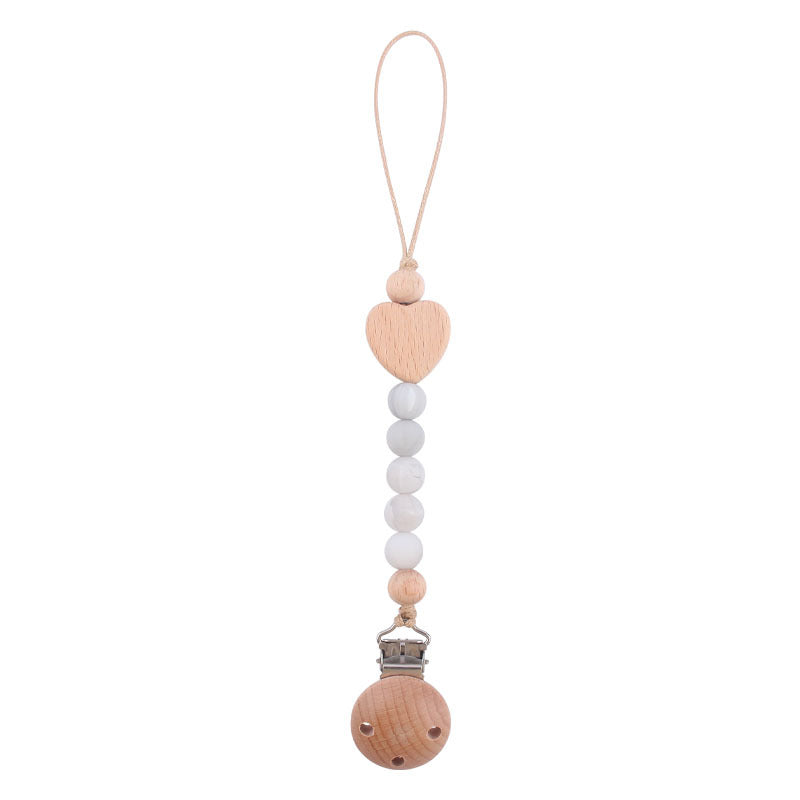 Natural Wooden Baby Pacifier Clip - Fesara
