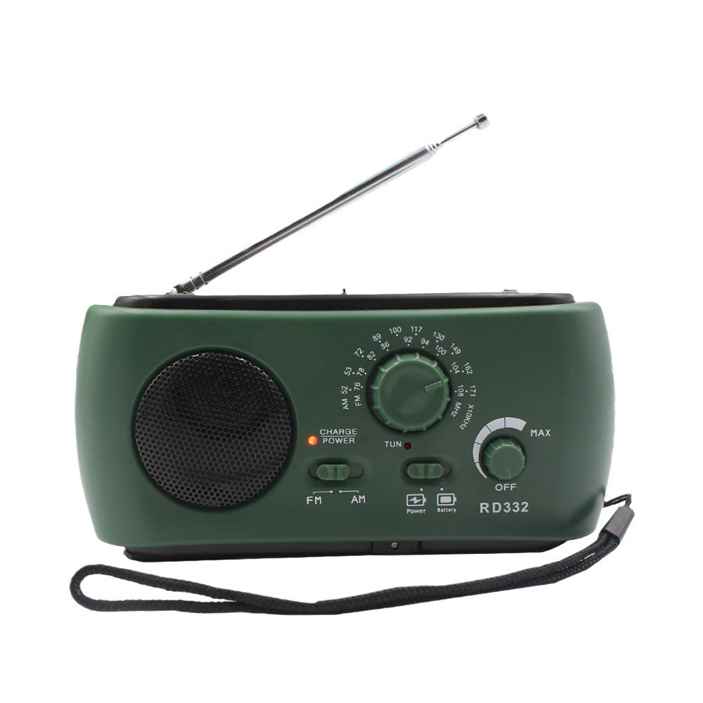 Compact Outdoor Radio with USB Charger and Flashlight