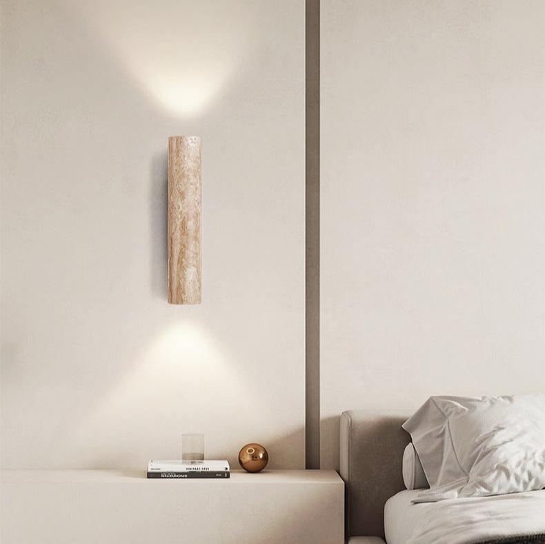 Natural Stone Wall Light in Simple Tube Design