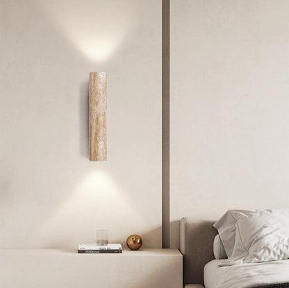 Natural Stone Wall Light in Simple Tube Design