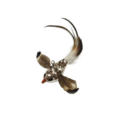 Fun Feather Teaser Cat Toy with Real Bird Motion