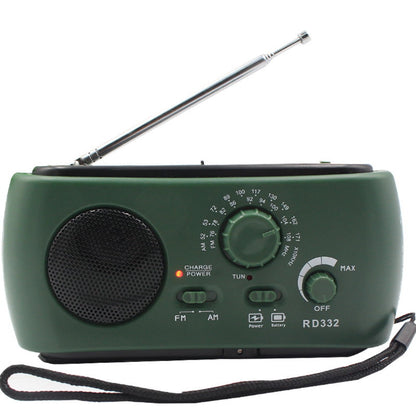 Compact Outdoor Radio with USB Charger and Flashlight