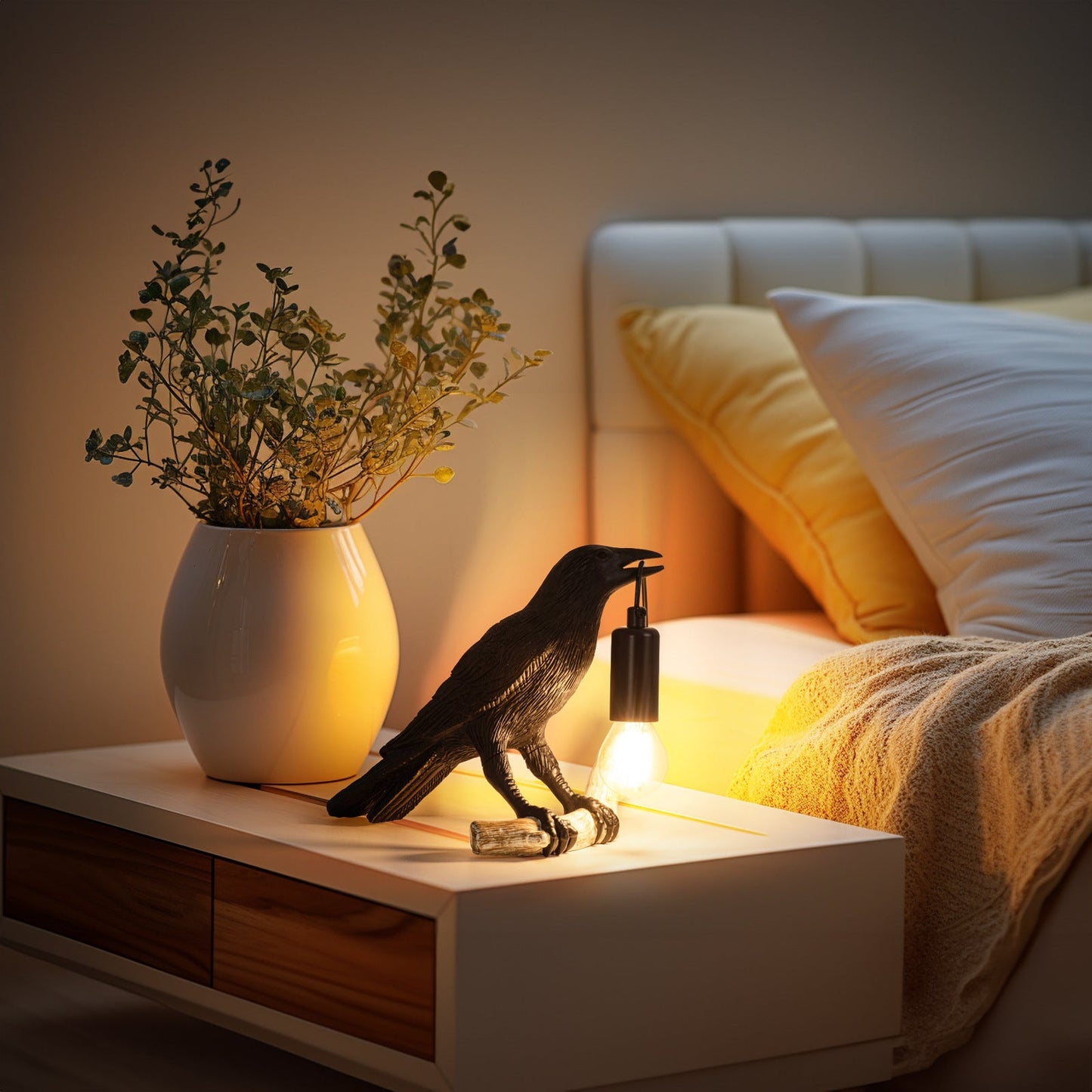 Compact Bird themed Desk Table Lamp for Bedroom