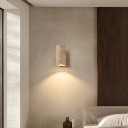 Natural Stone Wall Light in Simple Tube Design