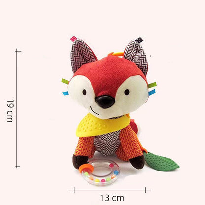 Soft Baby Teething Toy with Rattle and Silicone Chew