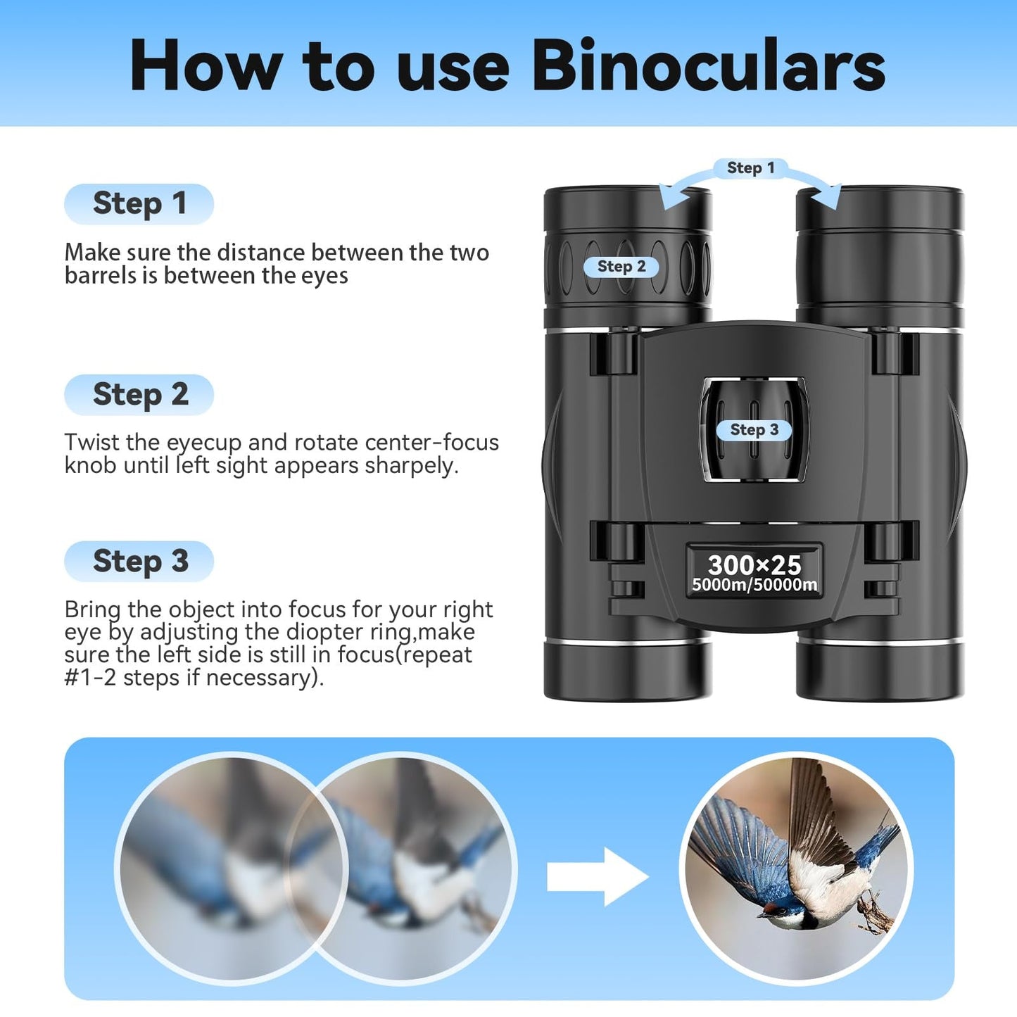 Portable High Power Outdoor Binoculars