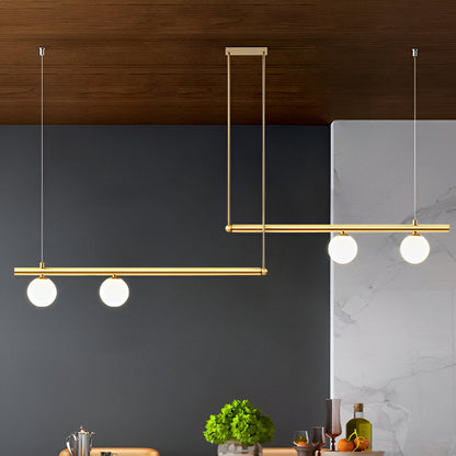 Modern Glass Linear Pendant Light Fixture