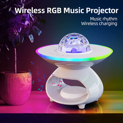 Colorful LED Wireless Charger Table Lamp