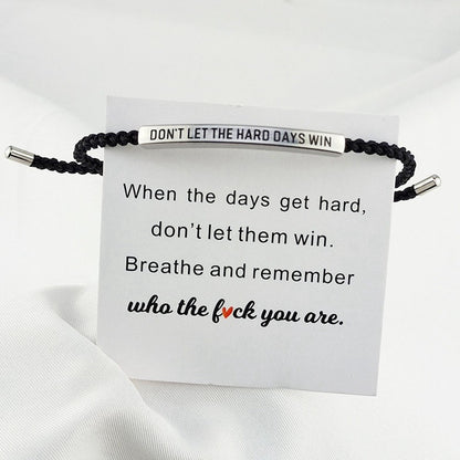 Inspirational Quote Bangle Bracelet