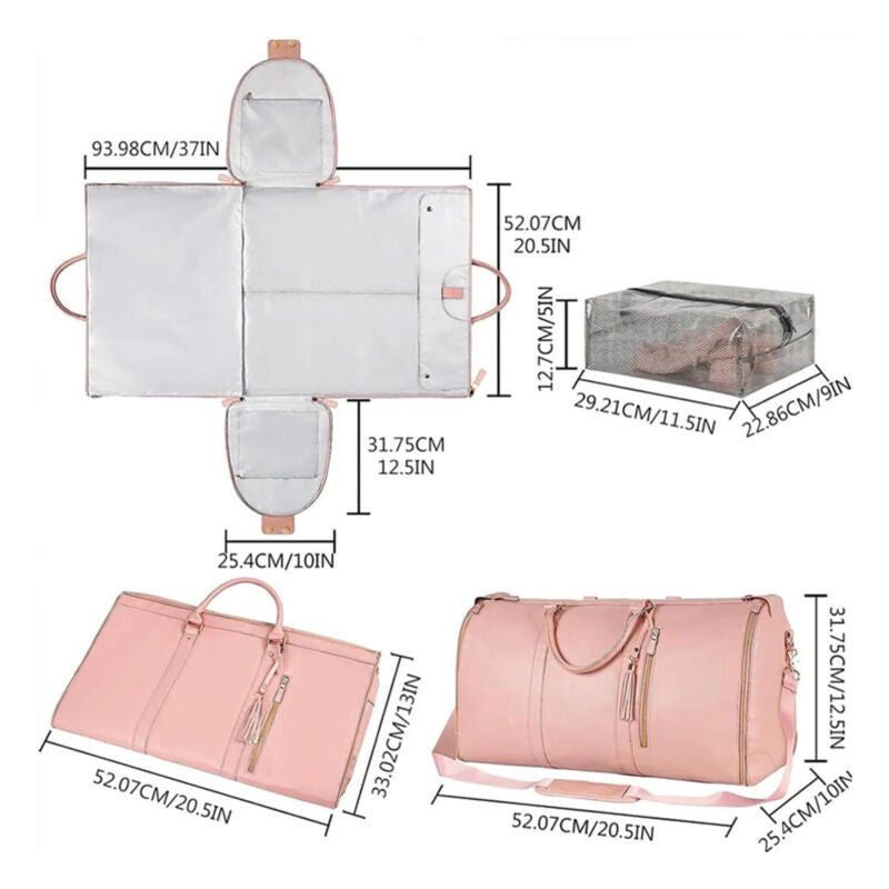 Large Wheeled Suitcase with Storage Compartments