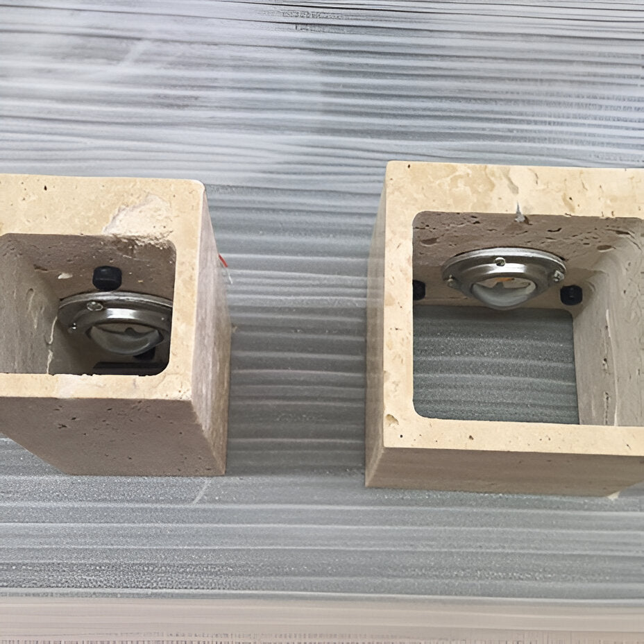 Simple Stone Outdoor LED Wall Sconce Light