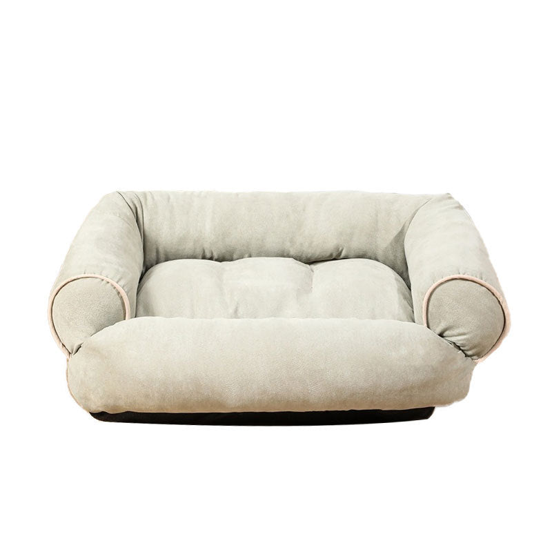 Plush Dog Bed with Removable Cover - Supportive Pet Mattress