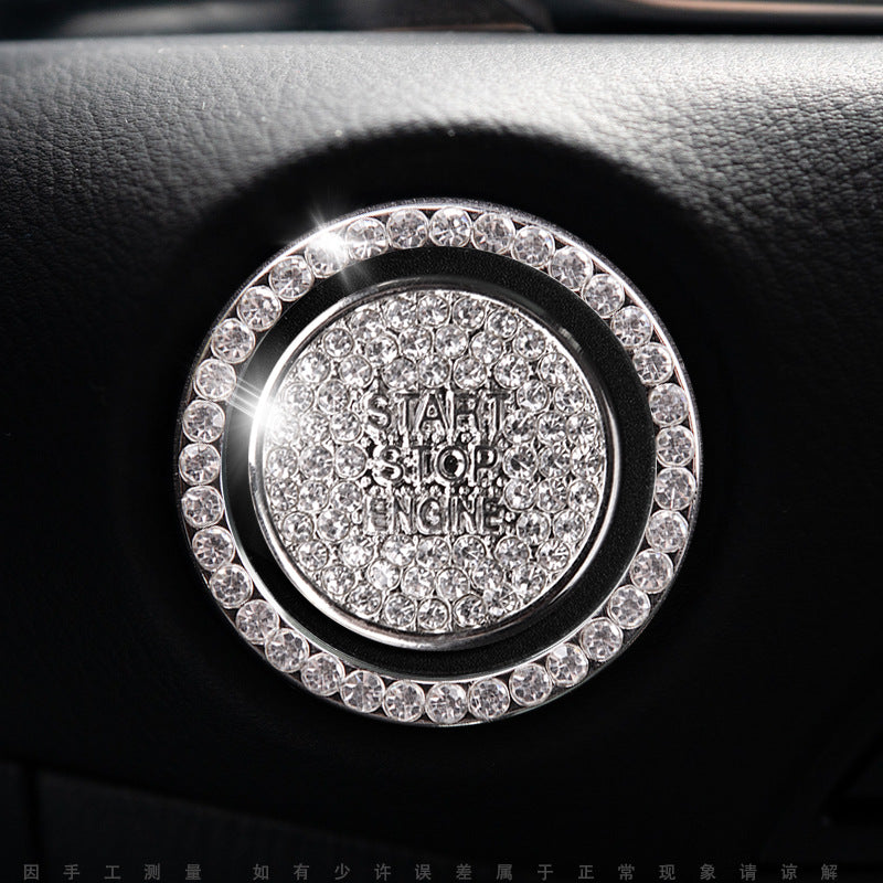 Luxury Crystal Car Starter Button Ring Cover