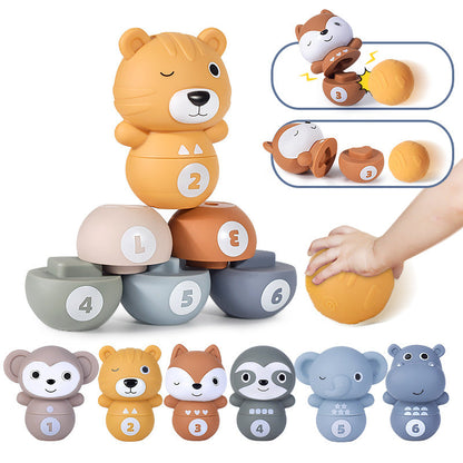 Colorful Kids Animal Building Blocks Set