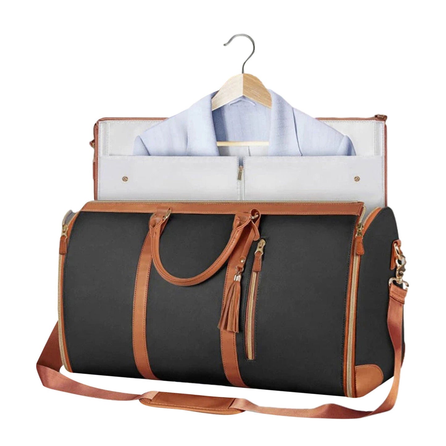 Large Wheeled Suitcase with Storage Compartments
