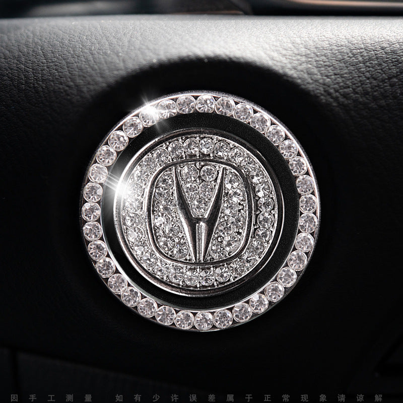 Luxury Crystal Car Starter Button Ring Cover