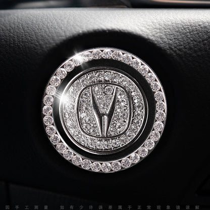 Luxury Crystal Car Starter Button Ring Cover