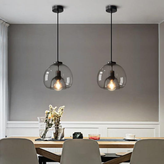 Simple Clear Glass Pendant Light Fixture - Fesara