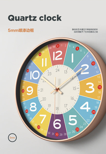 Quiet Kids Wall Clock for Bedrooms