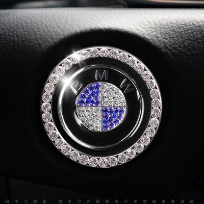 Luxury Crystal Car Starter Button Ring Cover