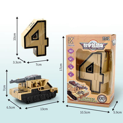 Fun Folding Number Car Toy Set