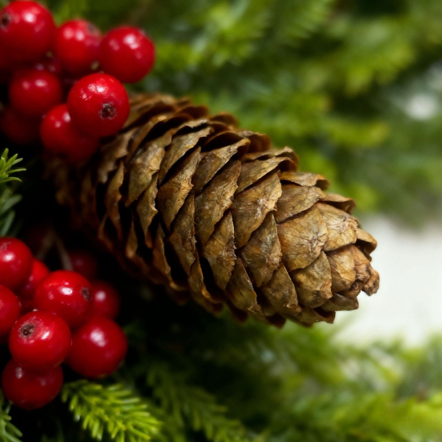 Fresh Greenery Holiday Door Wreath