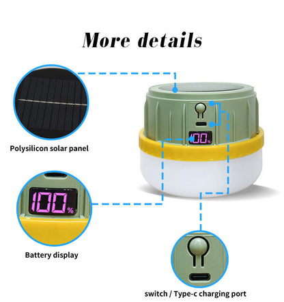 Portable LED Solar Powered Camp Light