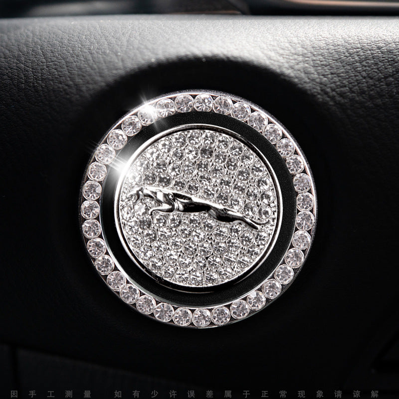 Luxury Crystal Car Starter Button Ring Cover