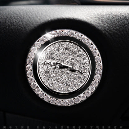 Luxury Crystal Car Starter Button Ring Cover