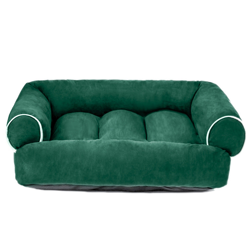 Plush Dog Bed with Removable Cover - Supportive Pet Mattress
