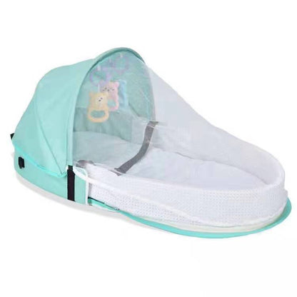 Portable Baby Bed with Mosquito Net and Canopy