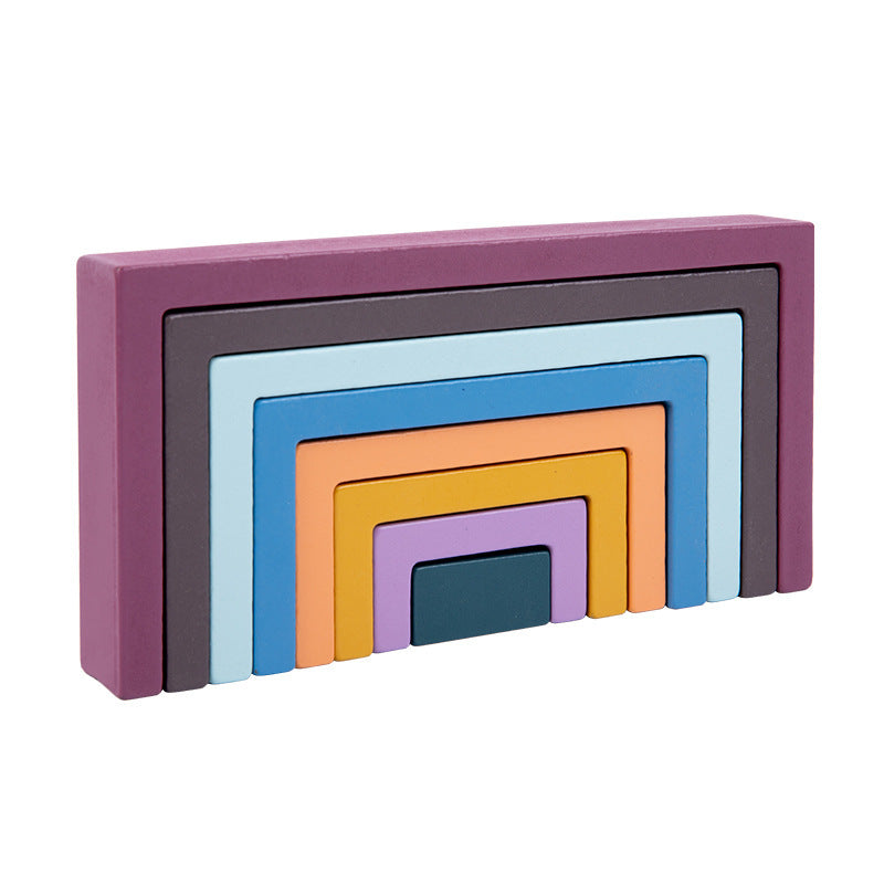 Colorful Kids Wooden Building Blocks Set