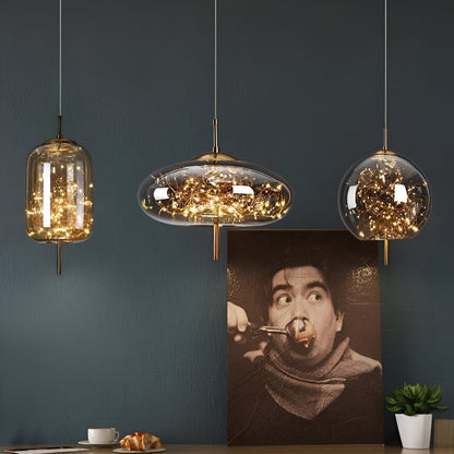 Elegant Glass Modern Pendant Light