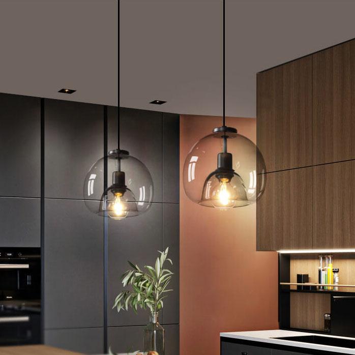Simple Clear Glass Pendant Light Fixture