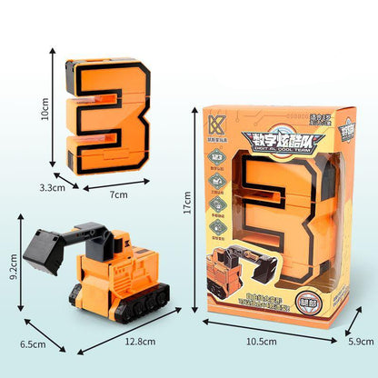 Fun Folding Number Car Toy Set