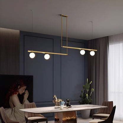 Modern Glass Linear Pendant Light Fixture
