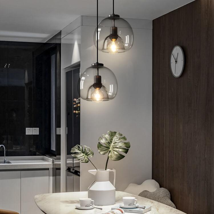 Simple Clear Glass Pendant Light Fixture