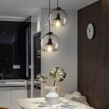 Simple Clear Glass Pendant Light Fixture