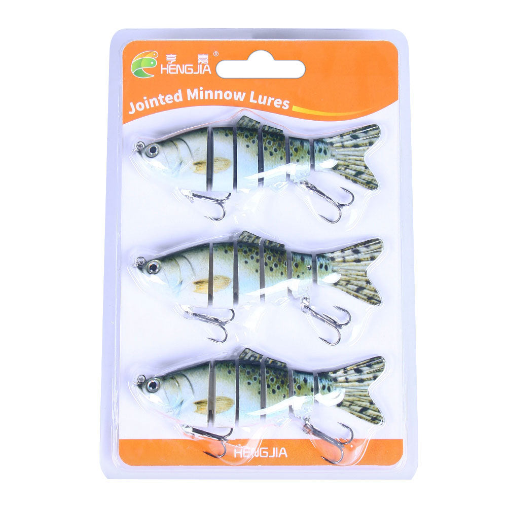 Realistic 6-Part Artificial Fishing Baits
